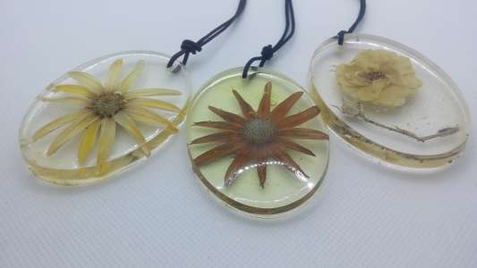 Resin necklaces