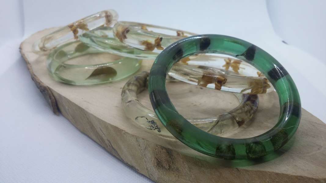 Resin nature bracelets $6