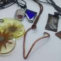 Necklaces: Resin, Copper also Glass and China pieces