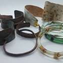 Bracelets: Resin, Copper and Birch Bark